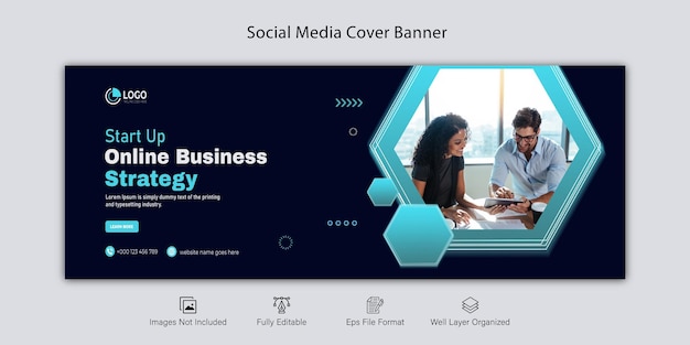 Vector creatief zakelijk ontwerp voor sociale media facebook-omslagsjabloon webbanner