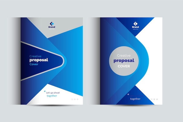 Creatief zakelijk voorstel Cover ontwerpsjabloon geschikt voor multifunctionele projecten