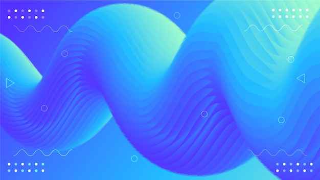 Creatieve 3d vloeistof curve kromme abstracte achtergrond