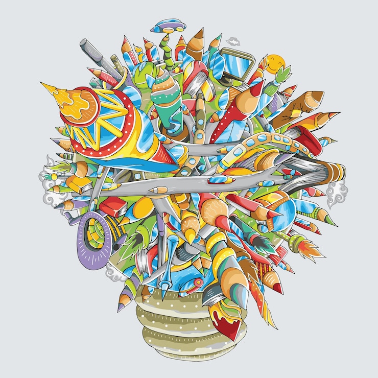 Vector creatieve aarde in platte ontwerpstijl