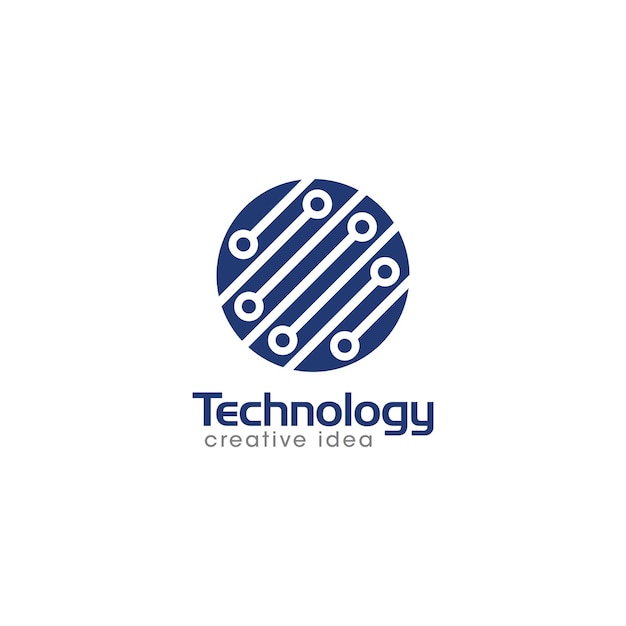 Creatieve Abstract Technologie Concept Logo Ontwerp Template