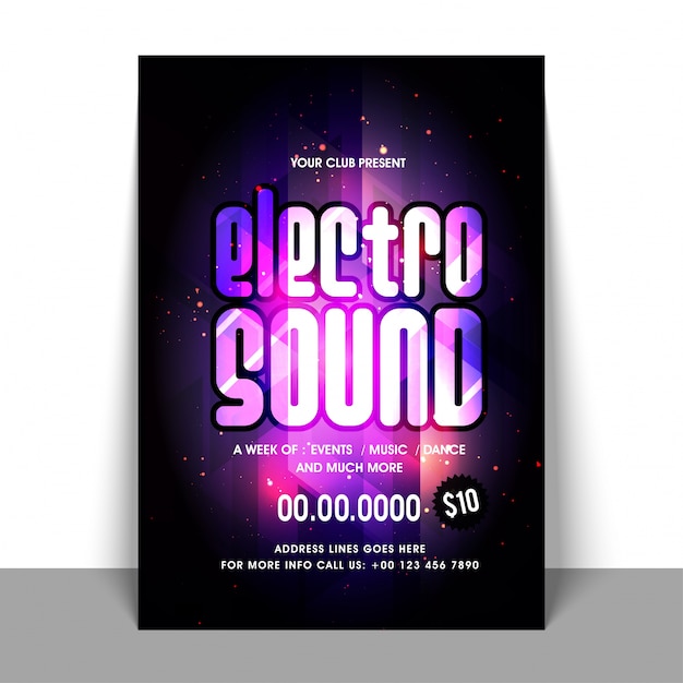 Vector creatieve abstracte flyer, sjabloon of banner ontwerp voor music party.