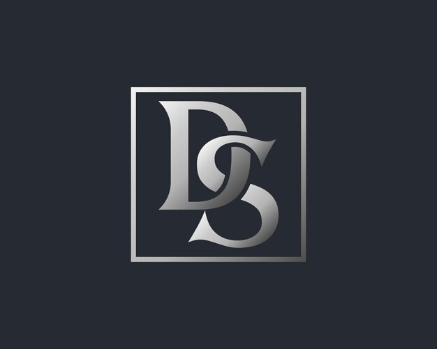 Creatieve alfabet 'DS' logo ontwerpsjabloon voor uw bedrijf