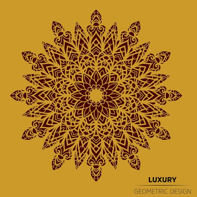 Vector creatieve arabesque gouden luxe als achtergrond