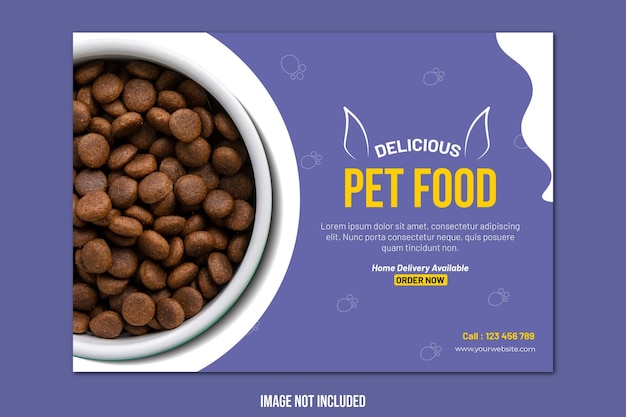 Vector creatieve banner voor dierenvoeding