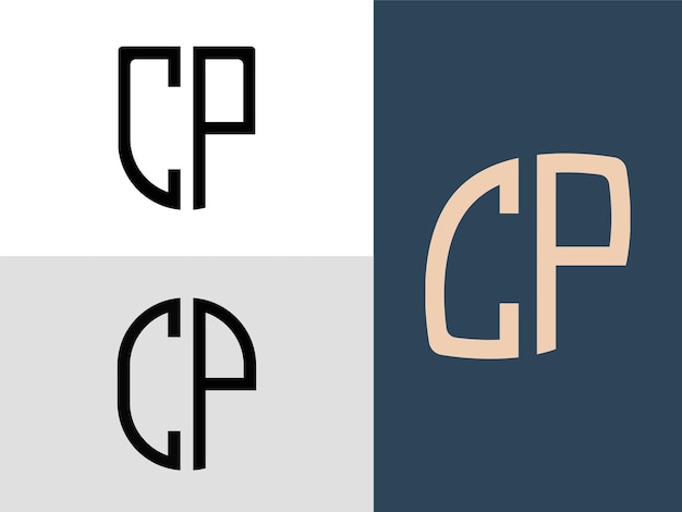 Creatieve beginletters CP Logo Designs-bundel