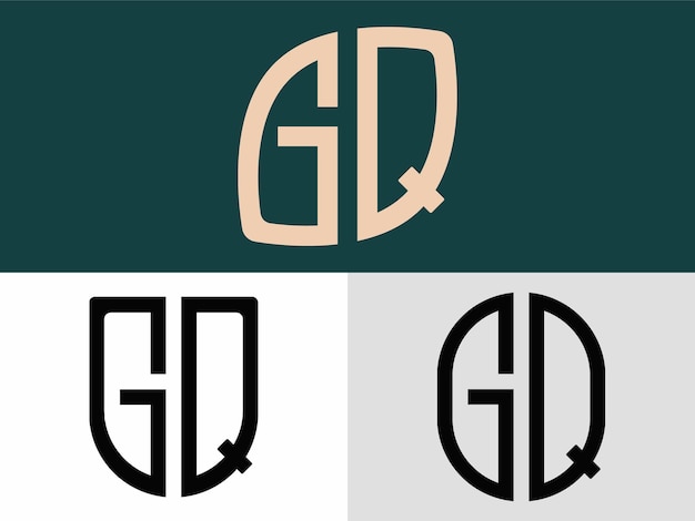Creatieve beginletters GQ Logo Designs-bundel