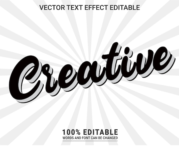 Creatieve bewerkbare teksteffect vector