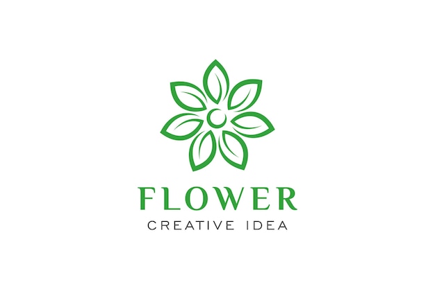 Creatieve bloemenconcept logoontwerp sjabloon