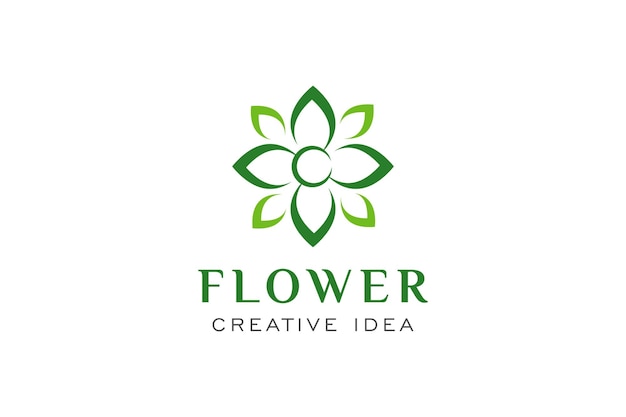 Creatieve bloemenconcept logoontwerp sjabloon