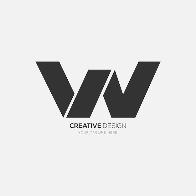 Creatieve brief branding wn monogram logo concept