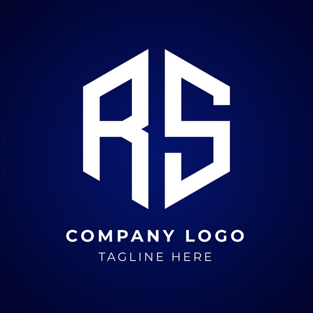 Creatieve brief RS Monogram Logo ontwerp pictogrammalplaatje