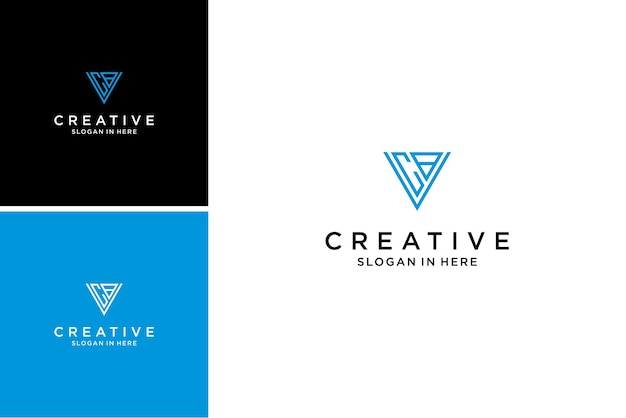 creatieve brief VCB logo ontwerp vector