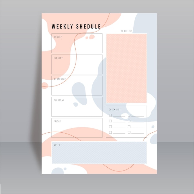 Vector creatieve bullet journal planner