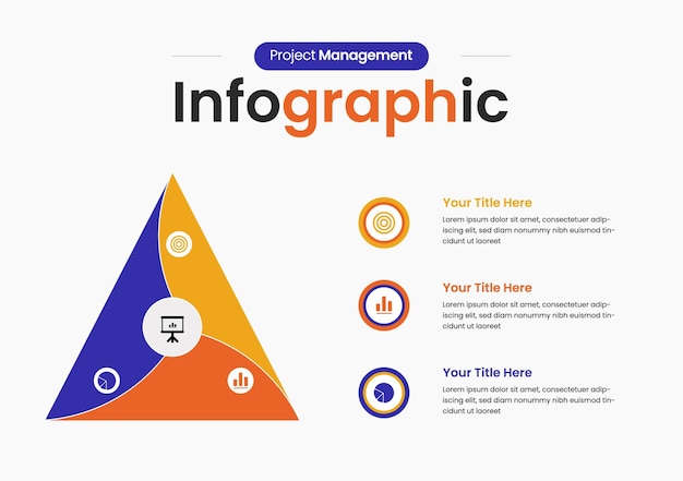 Creatieve driehoek business infographic mind map illustratie