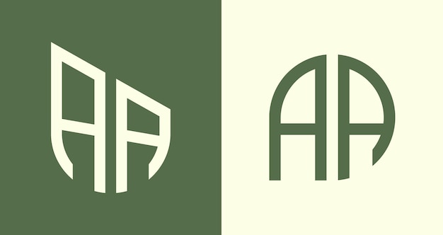 Creatieve eenvoudige beginletters AA Logo Designs-bundel