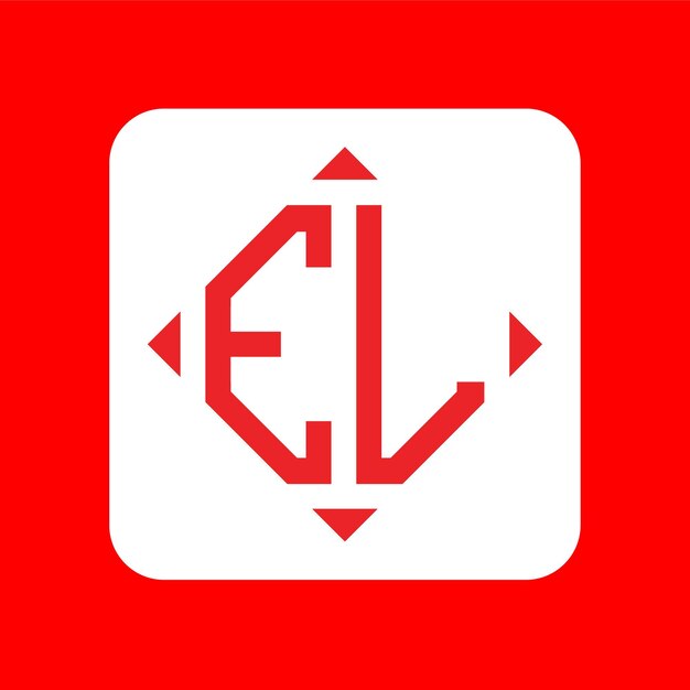 Creatieve eenvoudige initiële monogram EL-logo-ontwerpen
