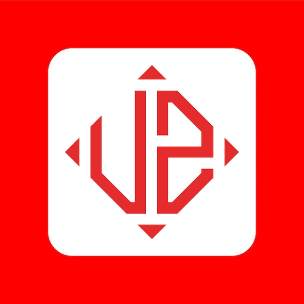 Creatieve eenvoudige initiële monogram UZ-logo-ontwerpen