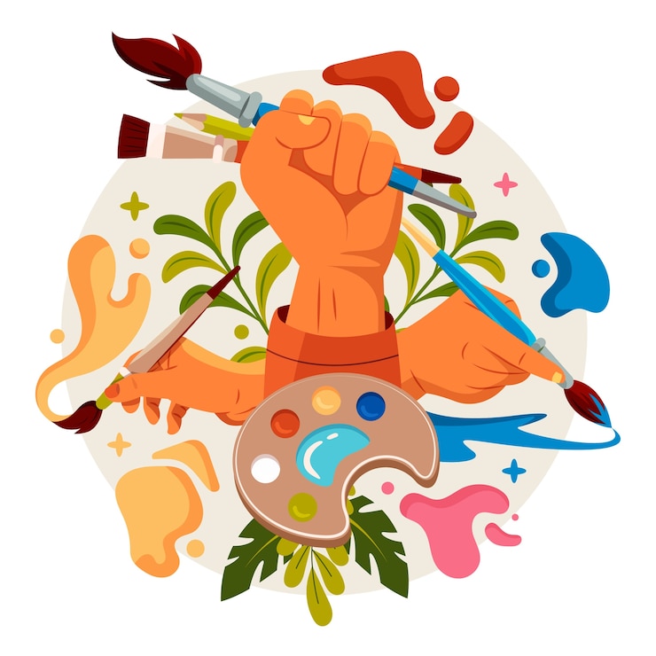 Vector creatieve en kunstmatige met de hand getekende illustratie