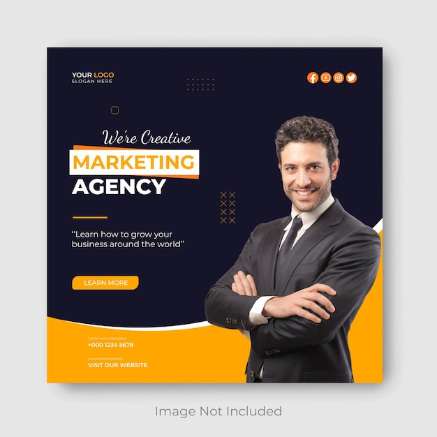 creatieve en trendy digitale marketing social media post