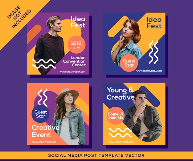Vector creatieve evenement instagram sociale media postsjabloon