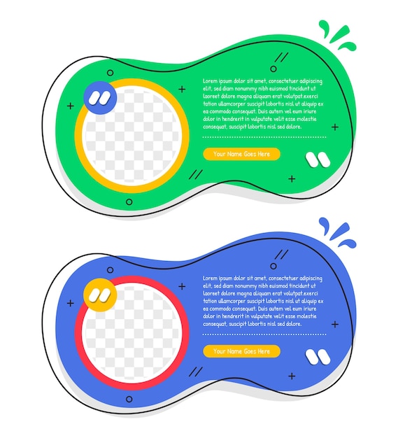 Creatieve getuigenissen Citaat Infografisch grafisch element Template Getuigenis Speech bubble