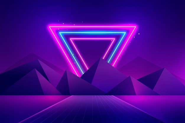 Creatieve gloeiende neon achtergrond