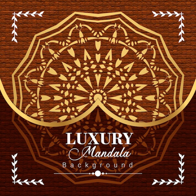 Creatieve gouden luxe mandala-sjabloon