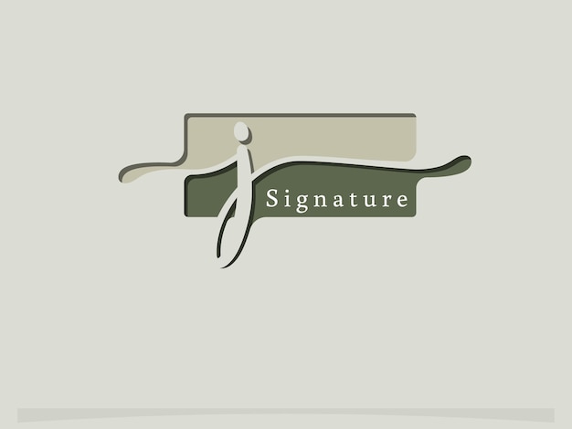 Creatieve handtekening logo ontwerp handschrift monogram Letter J Logo ontwerp geïsoleerd vierkant Vector Illustratie