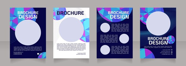 Creatieve hobby en artistieke vrije tijd blanco brochureontwerp sjabloonset met kopieerruimte voor tekst premade bedrijfsrapportencollectie bewerkbare 4 papieren pagina's koho regular lettertype gebruikt