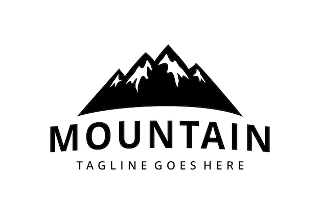 Creatieve illustratie Simple Mountain vintage Logo Design Vector