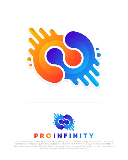 Vector creatieve infinity logo sjabloon