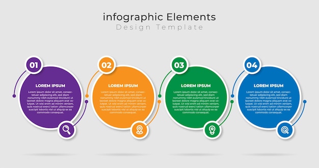 Creatieve infographic kleurrijke sjabloon zakelijke presentaties