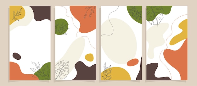 Creatieve instagram verhalen sjabloon set