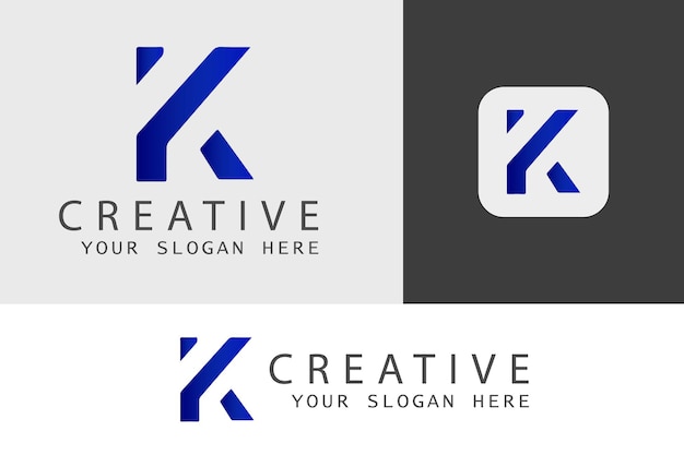 Creatieve k-letterlogosjabloon