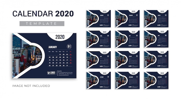 Creatieve kalender 2020-sjabloon