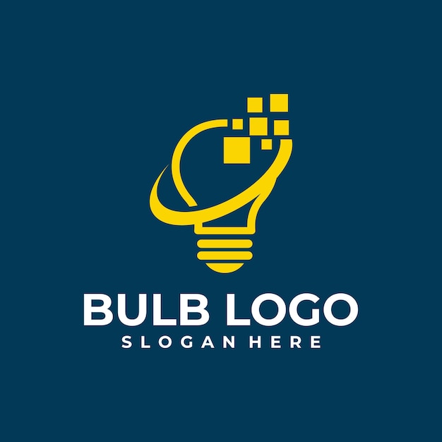 Creatieve lamp logo vector ontwerpsjabloon