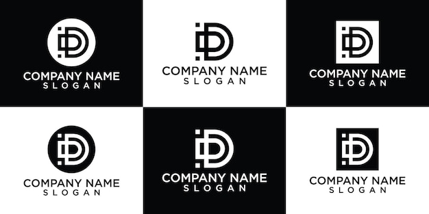 creatieve letter d logo-ontwerpcollectie