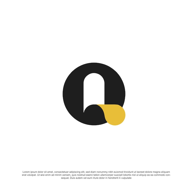 Creatieve letter q of o logo ontwerp vector