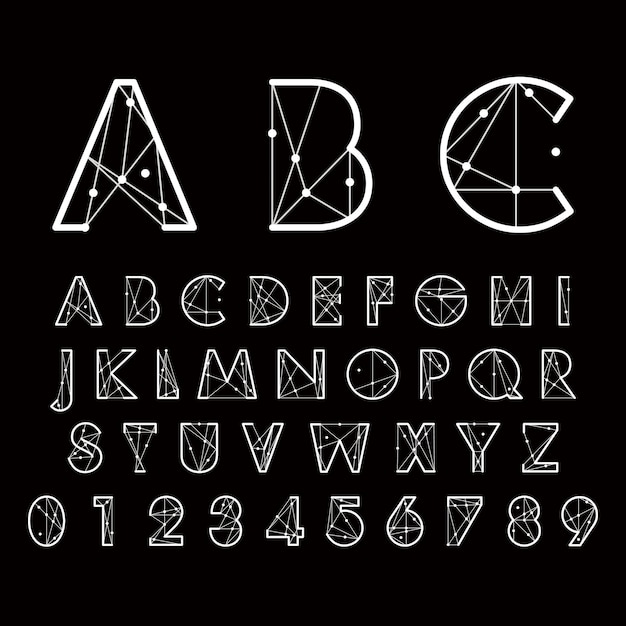 Creatieve lettertypeontwerpvector