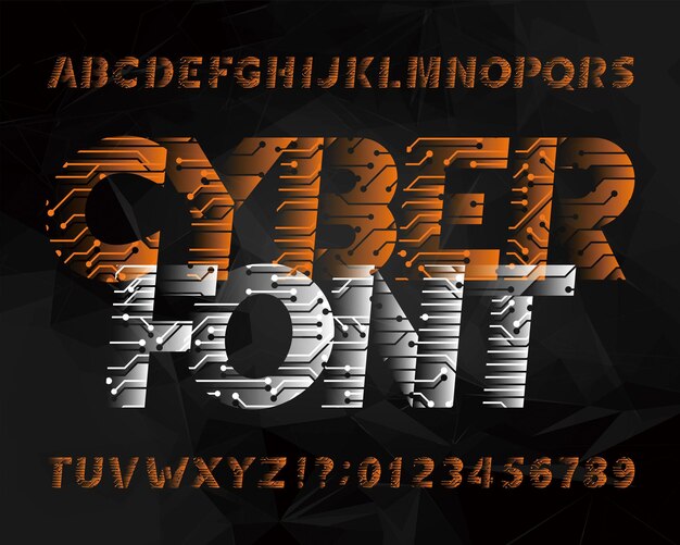 Vector creatieve lettertypeontwerpvector