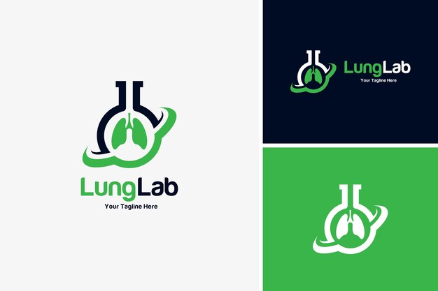 Creatieve longlaboratoria gezonde icoon logo ontwerp vector gezondheidszorg logo ontwerp sjabloon