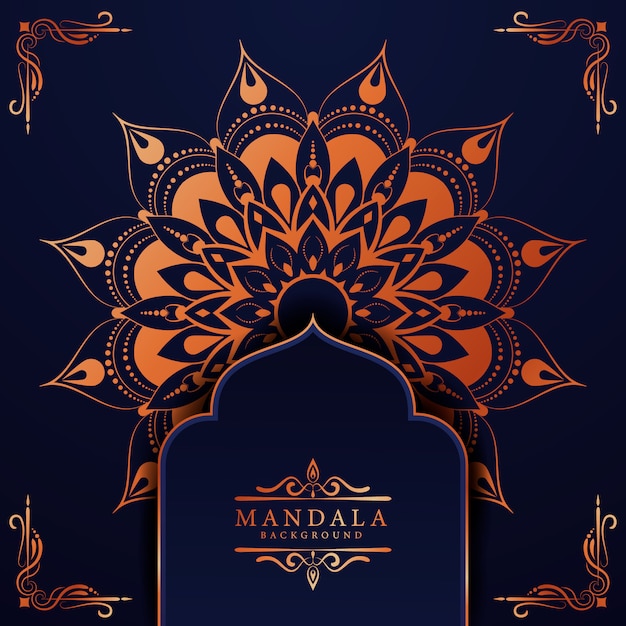 Vector creatieve luxe arabesque mandala achtergrond