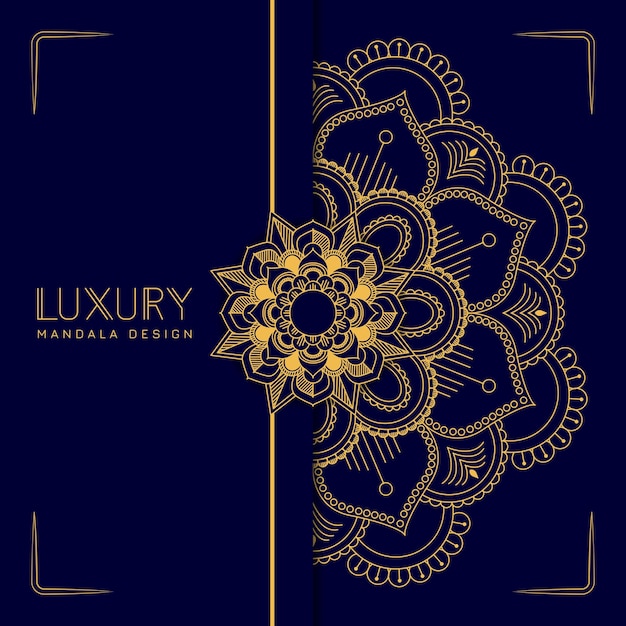 Creatieve luxe decoratieve decoratieve mandala ontwerp achtergrond. Vector illustratie.