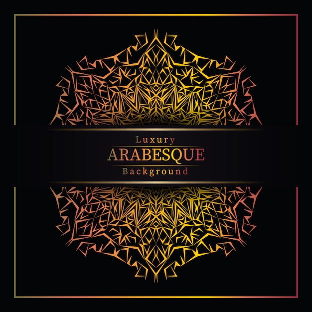 Creatieve luxe mandala achtergrond met gouden arabesque decoratie