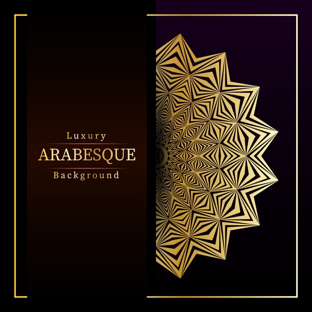 Creatieve luxe mandala achtergrond met gouden arabesque decoratie