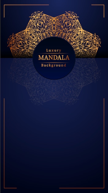 Creatieve luxe mandala achtergrond met gouden arabesque patroon vector