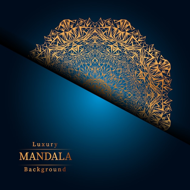 Creatieve luxe mandala achtergrond met gouden arabesque