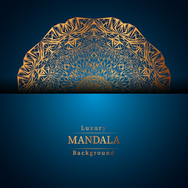 Creatieve luxe mandala achtergrond met gouden arabesque