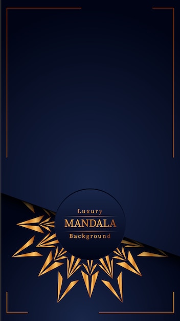 Creatieve luxe mandala achtergrond met gouden arabesque